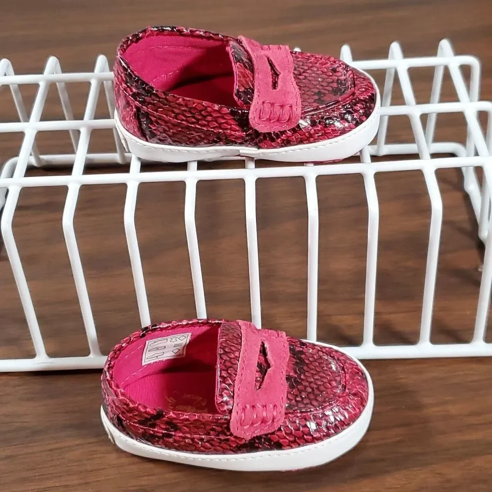 NWOT COLE HAAN Pinch LTE Pink/Black Penny Loafers sz 2‎ Itty Bitty Pimp Shoes!